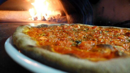 Wood fire pizza maker food photo
