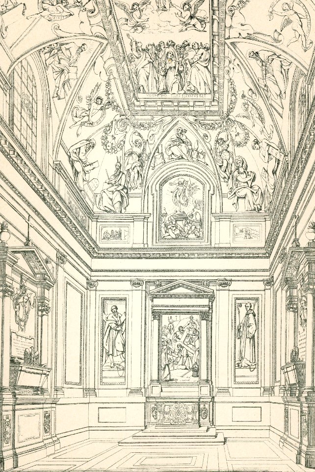 Roma chiesa di Santa Prassede veduta prospettica della Cappella Olgiati