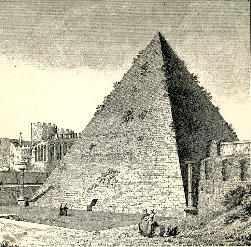 Roma sepolcro piramidale di Caio Cestio