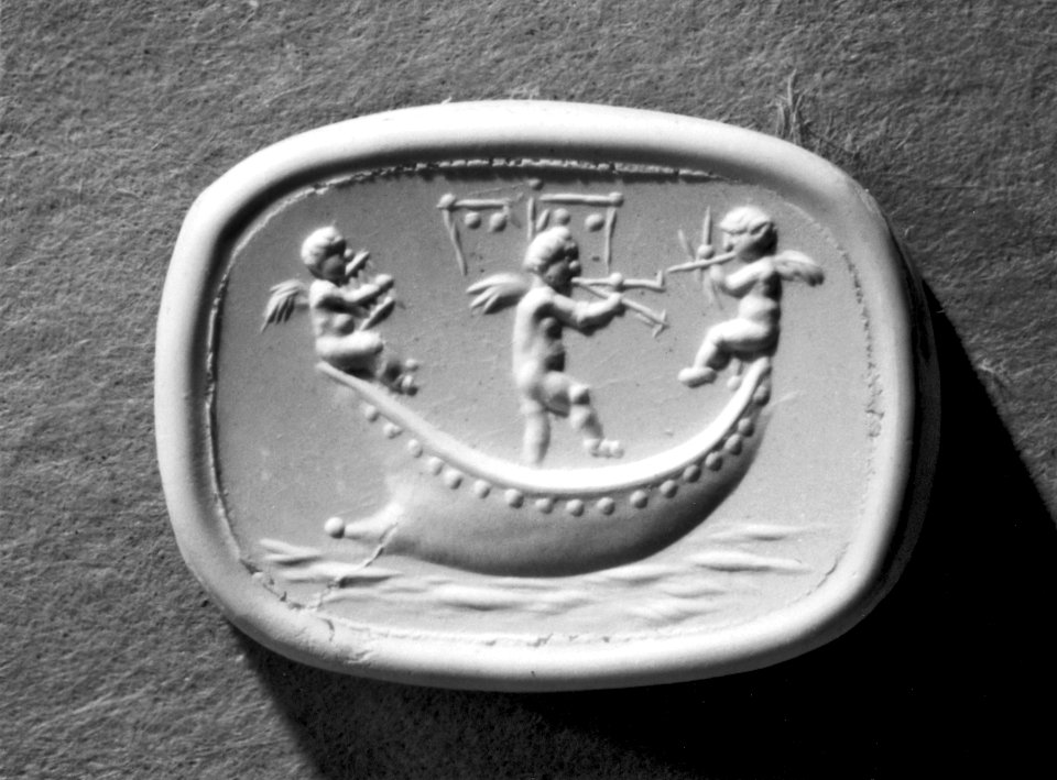 Roman - Intaglio of Three Cupids in a Boat - Walters 42467