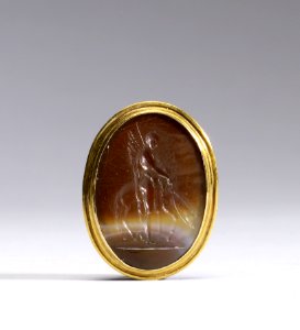 Roman - Gem with Intaglio with Bellerophon and Pegasos - Walters 421317 photo