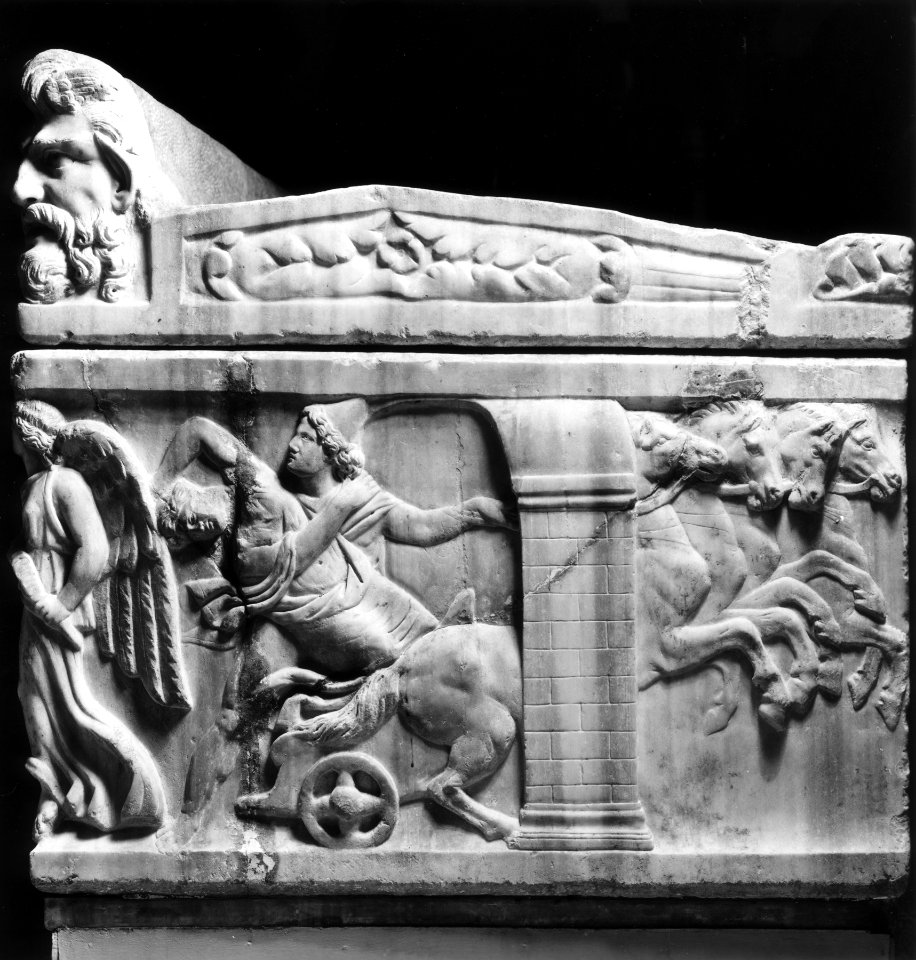 Roman - Sarcophagus Depicting Castor and Pollux Seizing the Daughters of Leucippus - Walters 2332 - Right Side