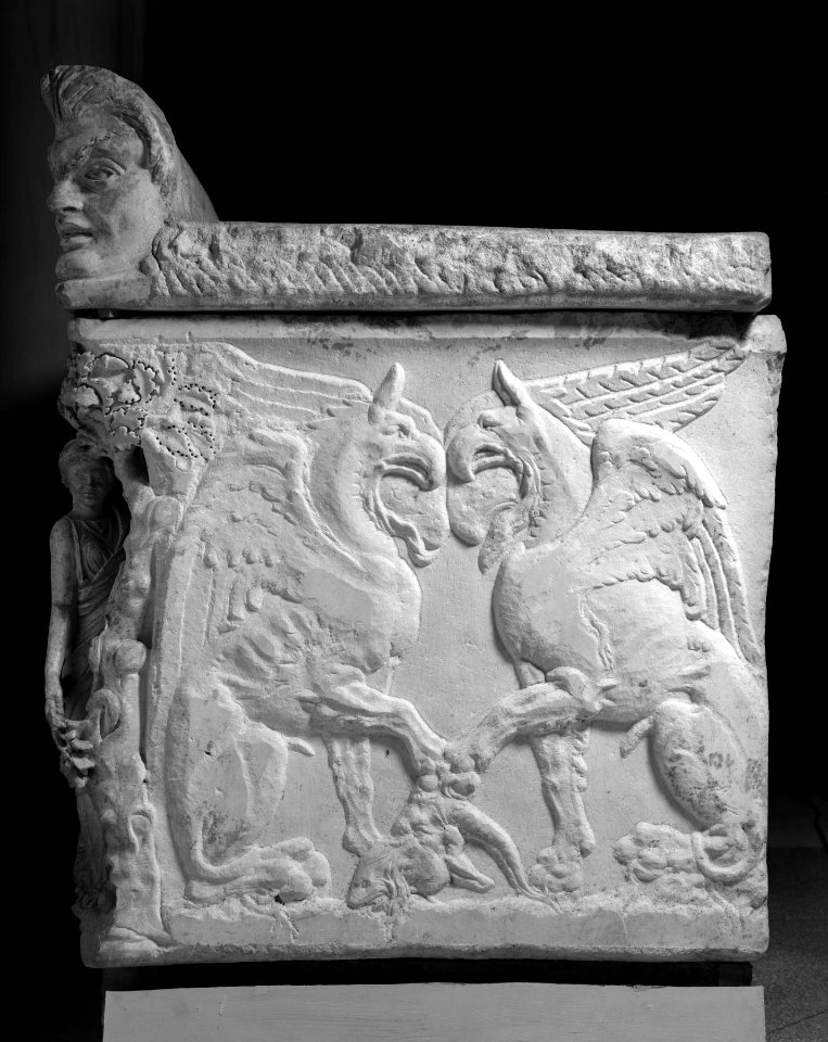 Roman - Sarcophagus with the Triumph of Dionysus - Walters 2331 - Left