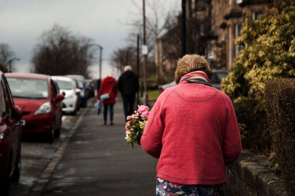 Walking flower sidewalk
