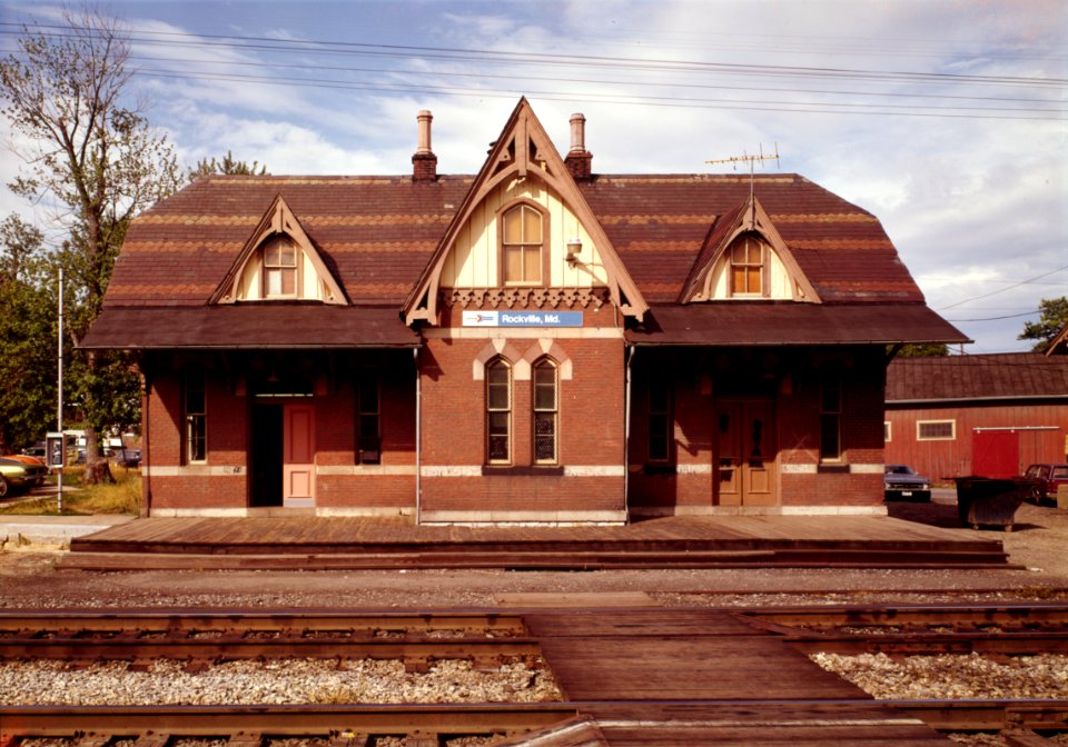 Rockville station trackside elevation, August 1978