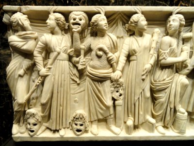 Roman sarcophagus (detail), Rome, 240-260 CE - Nelson-Atkins Museum of Art - DSC08221