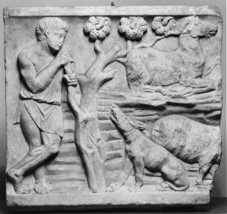 Roman - Relief of a Herdsman - Walters 2319 photo