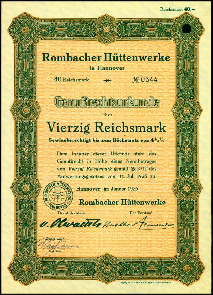 Rombacher Hüttenwerke 1926