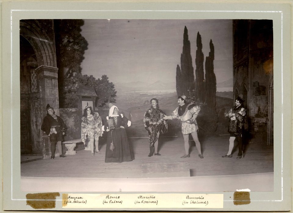 Romeo och Julia, Dramatiska teatern 1900. Föreställningsbild - SMV - H10 033