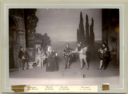 Romeo och Julia, Dramatiska teatern 1900. Föreställningsbild - SMV - H10 033