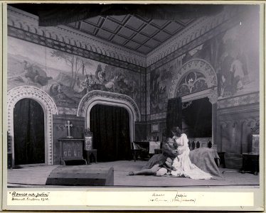 Romeo och Julia, Dramatiska teatern 1900. Föreställningsbild - SMV - H10 037