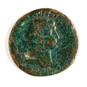 Romerskt bronsmynt, Trajanus - Skoklosters slott - 110653