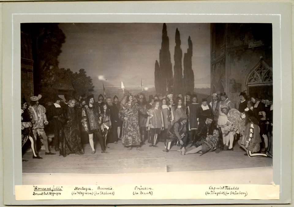 Romeo och Julia, Dramatiska teatern 1900. Föreställningsbild - SMV - H10 035