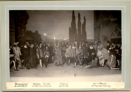 Romeo och Julia, Dramatiska teatern 1900. Föreställningsbild - SMV - H10 035