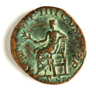 Romerskt bronsmynt med Apollo, 238-244 - Skoklosters slott - 110733