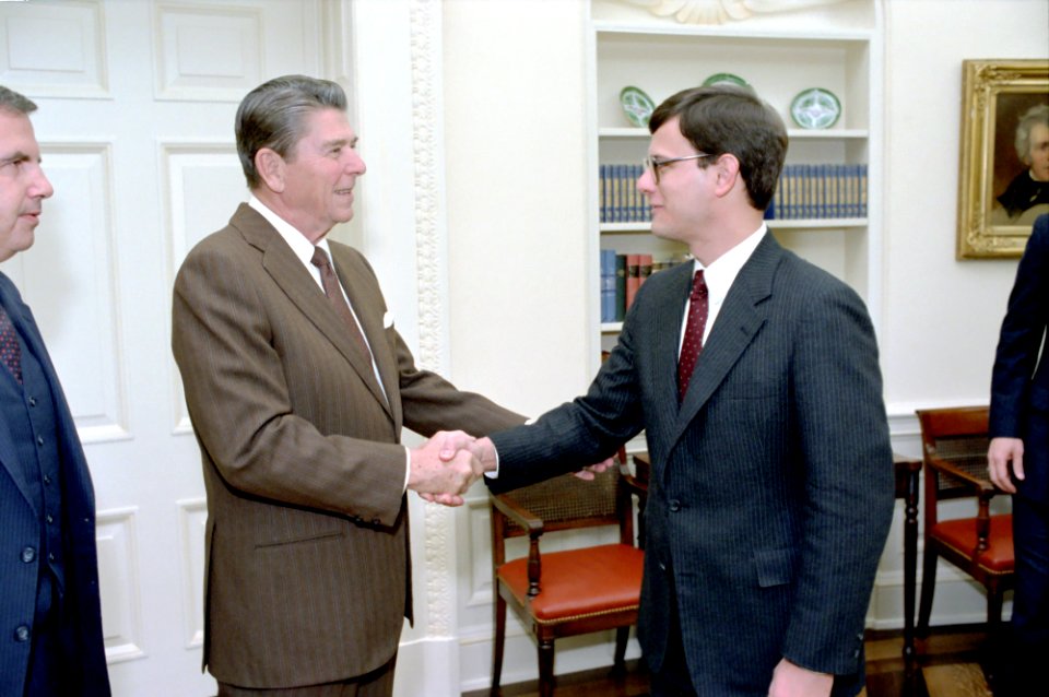 Ronald Reagan Greets John Roberts