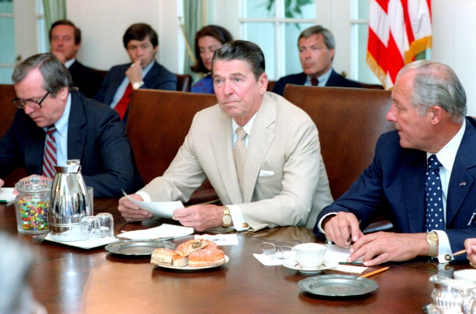 Ronald Reagan, Howard Baker, and Bob Michel