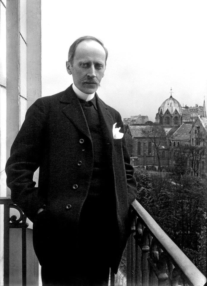 Romain Rolland de face au balcon, Meurisse, 1914 retouche