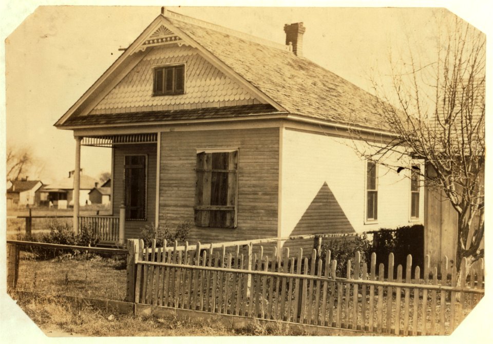 Rommel home, 430 N. Loomis St., Ft. Collins, Colo. Home boarded up for six months this year while family lived in the little shack shown in 4040. LOC nclc.00364