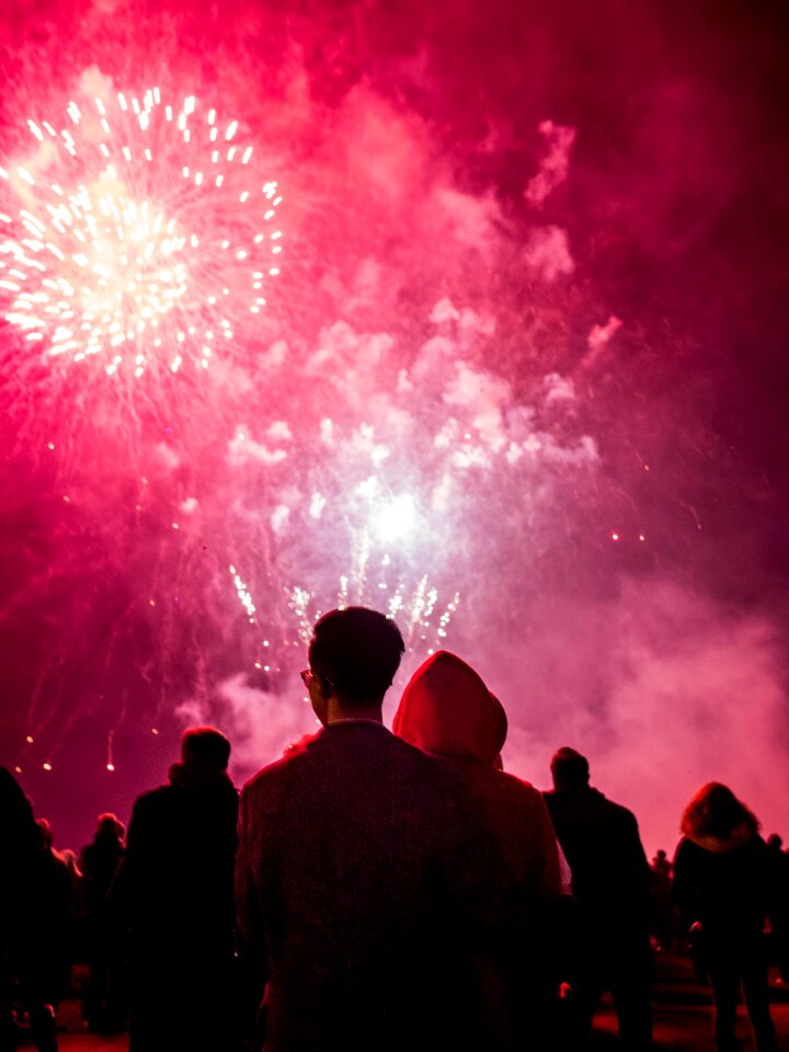 Night celebration people