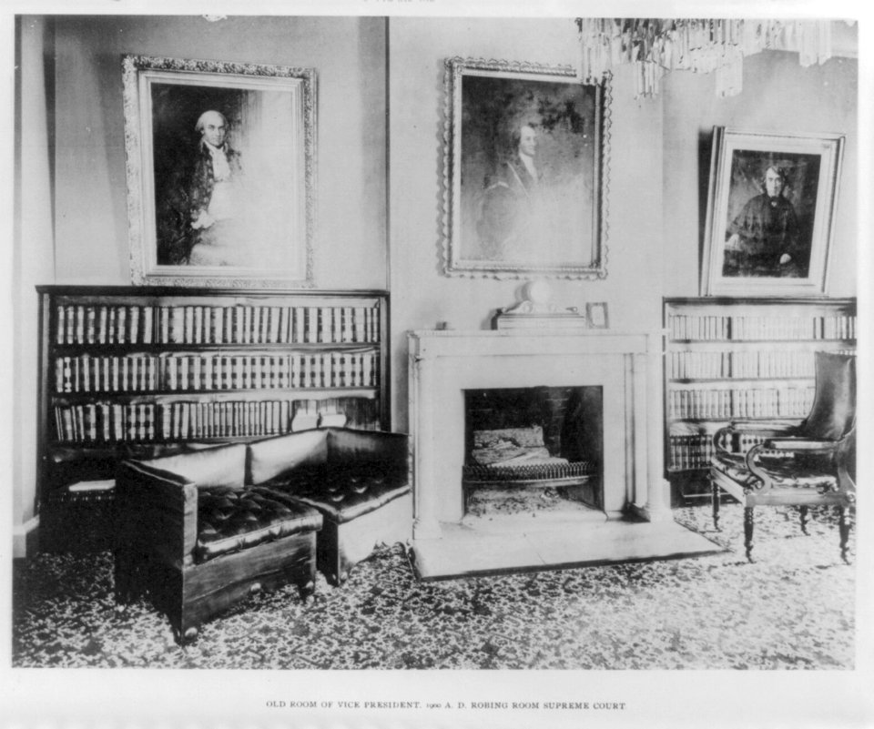 Rooms in the U.S. Capitol- Old room of Vice President, 1900 A.D., Robing Room, Supreme Court LCCN2007675454