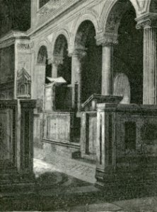 Roma ambone e pulpito nella Basilica di San Clemente