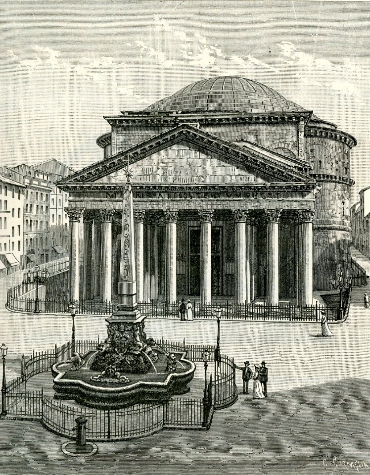 Roma facciata del Pantheon