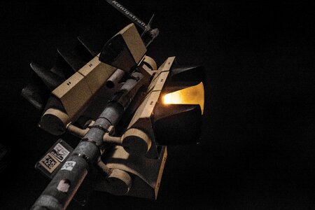 Dark night yellow light