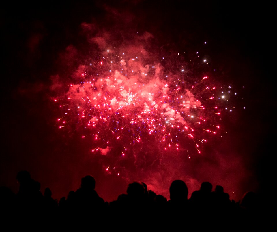 Night celebration people