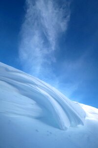 Snow cornice snow wave snowdrift photo