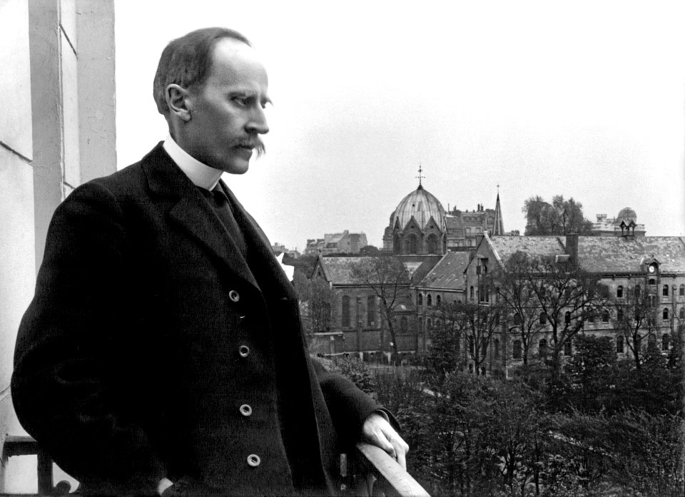 Romain Rolland au balcon, Meurisse, 1914 retouche