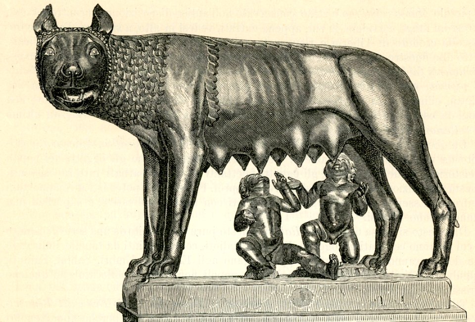 Roma la Lupa con Romolo e Remo