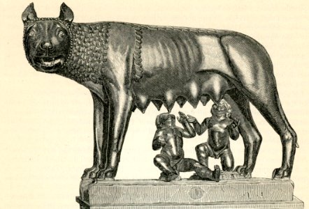 Roma la Lupa con Romolo e Remo
