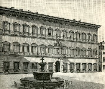 Roma Palazzo Farnese xilografia photo