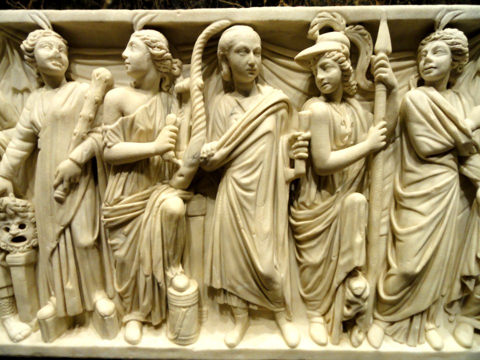 Roman sarcophagus (detail), Rome, 240-260 CE - Nelson-Atkins Museum of Art - DSC08220