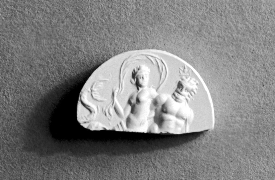 Roman - Intaglio of Amphitrite and Poseidon on a Sea Monster - Walters 42538