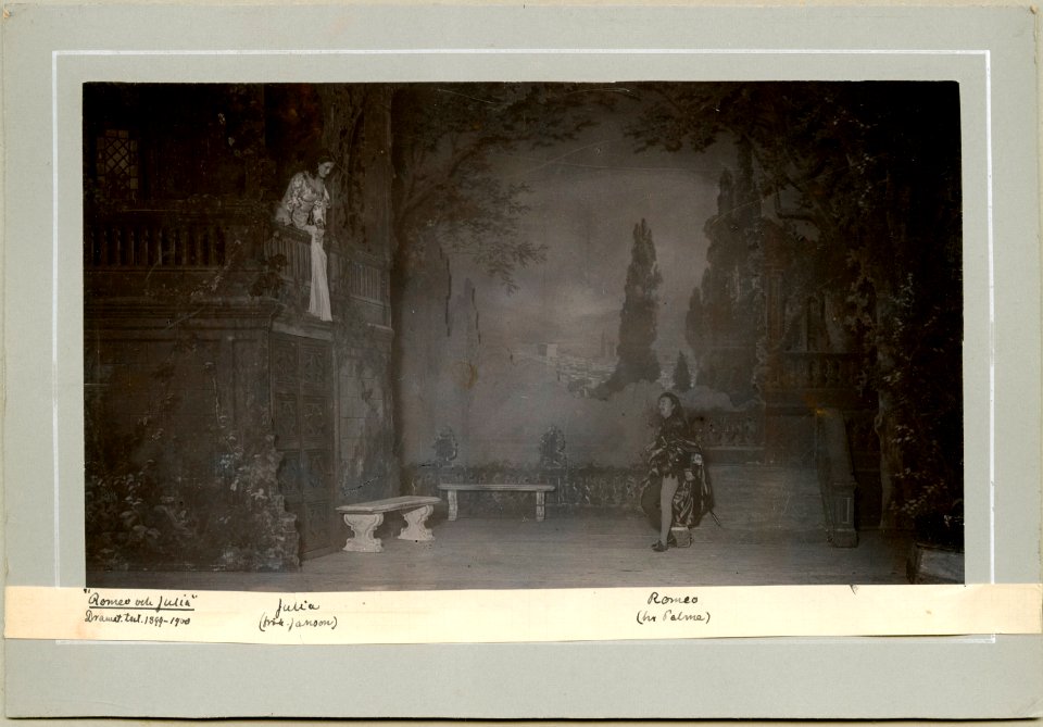 Romeo och Julia, Dramatiska teatern 1900. Föreställningsbild - SMV - H10 036