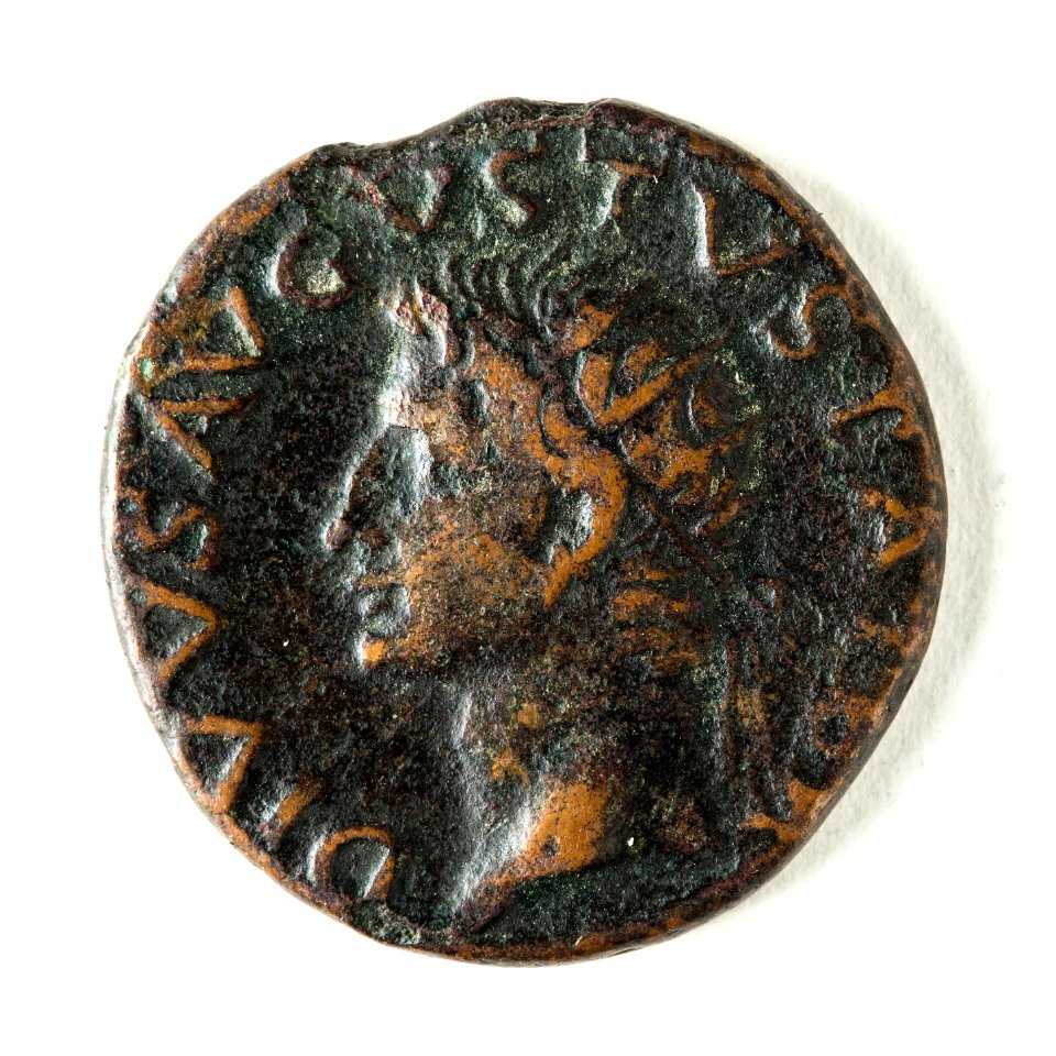 Romerskt bronsmynt med Tiberius, 16-22 - Skoklosters slott - 110687