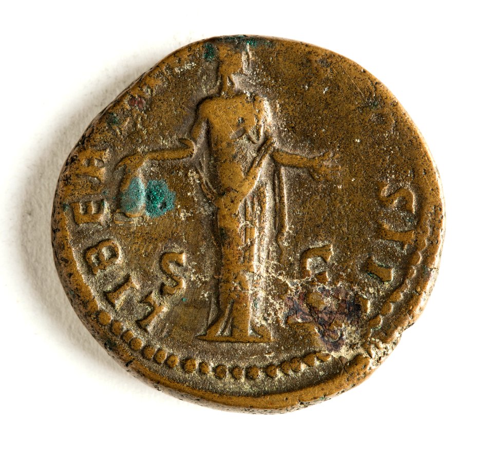 Romerskt bronsmynt, 152-53 - Skoklosters slott - 110747