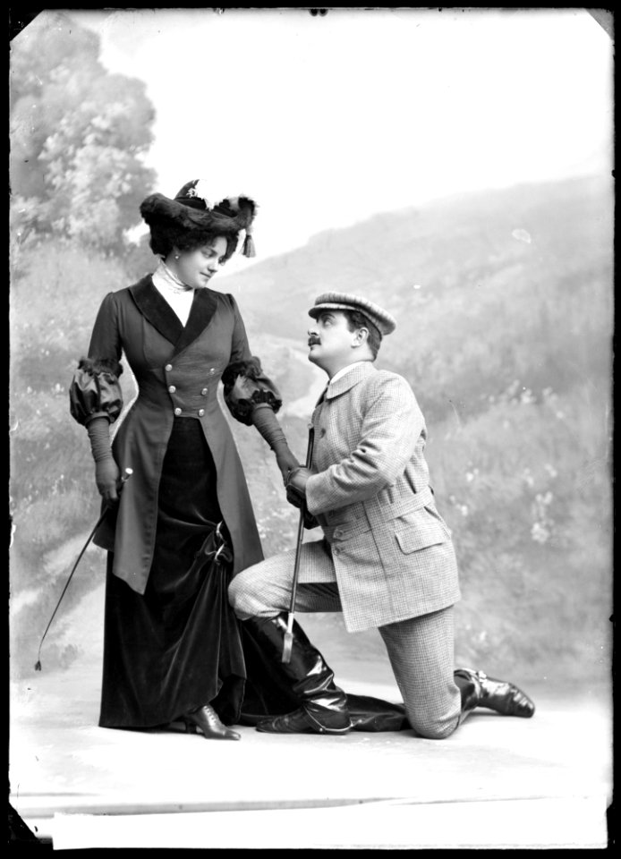 Rosa Grünberg and Carl Barcklind in Fortunas gunstling at Oscarsteatern 1909 - SMV - NB011
