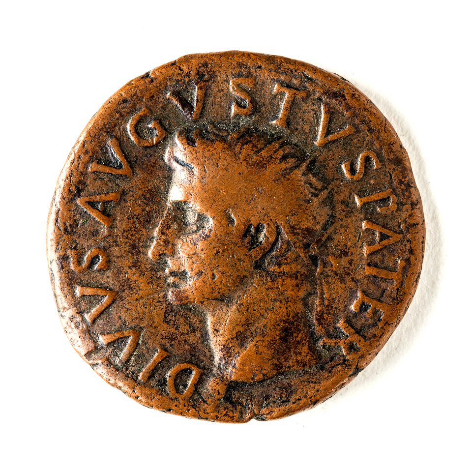 Romerskt bronsrmynt med Tiberius - Skoklosters slott - 110691