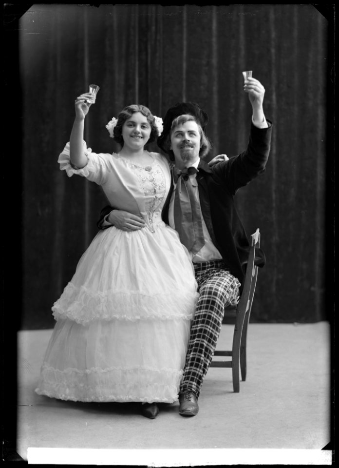 Rosa Grünberg and Frithiof Strömberg in Musette at Oscarsteatern 1908 - SMV - NS127