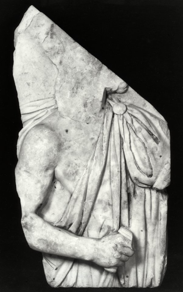 Roman - Relief Fragment with a Warrior, Probably From a Battle Scene - Walters 2350