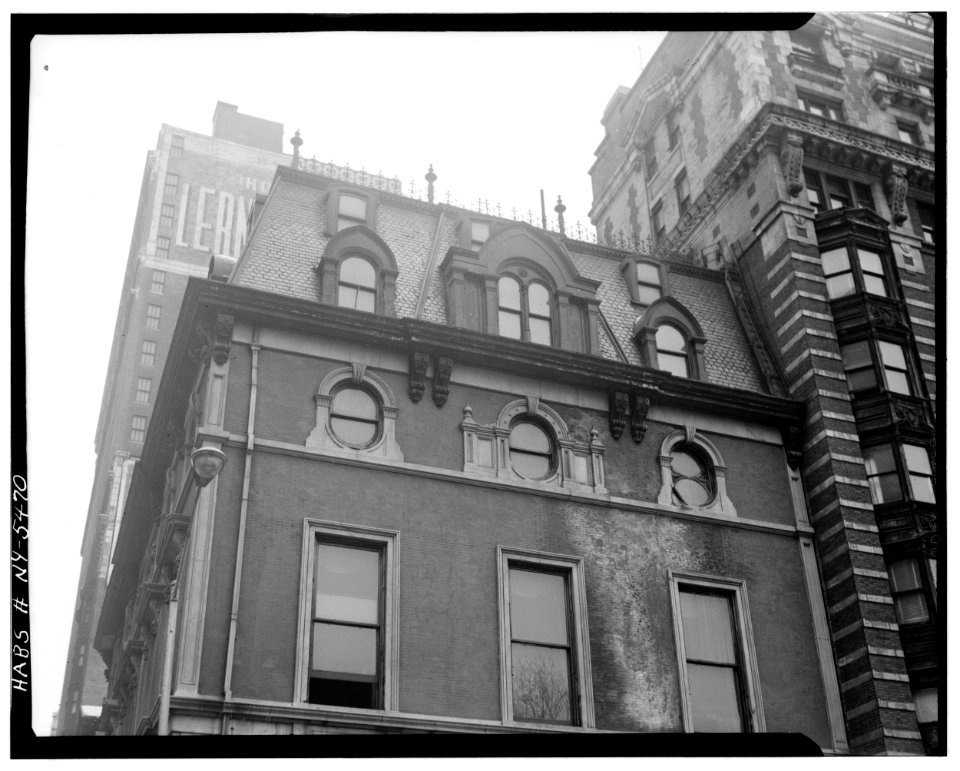 Roof detail west facade - leonard w jerome mansion