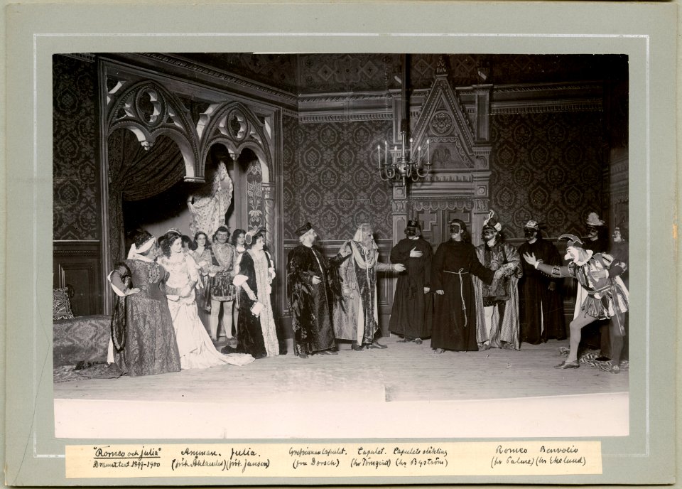 Romeo och Julia, Dramatiska teatern 1900. Föreställningsbild - SMV - H10 034