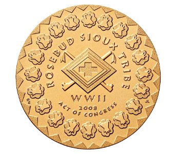 Rosebud Sioux Tribe Congressional Gold Medal (reverse)