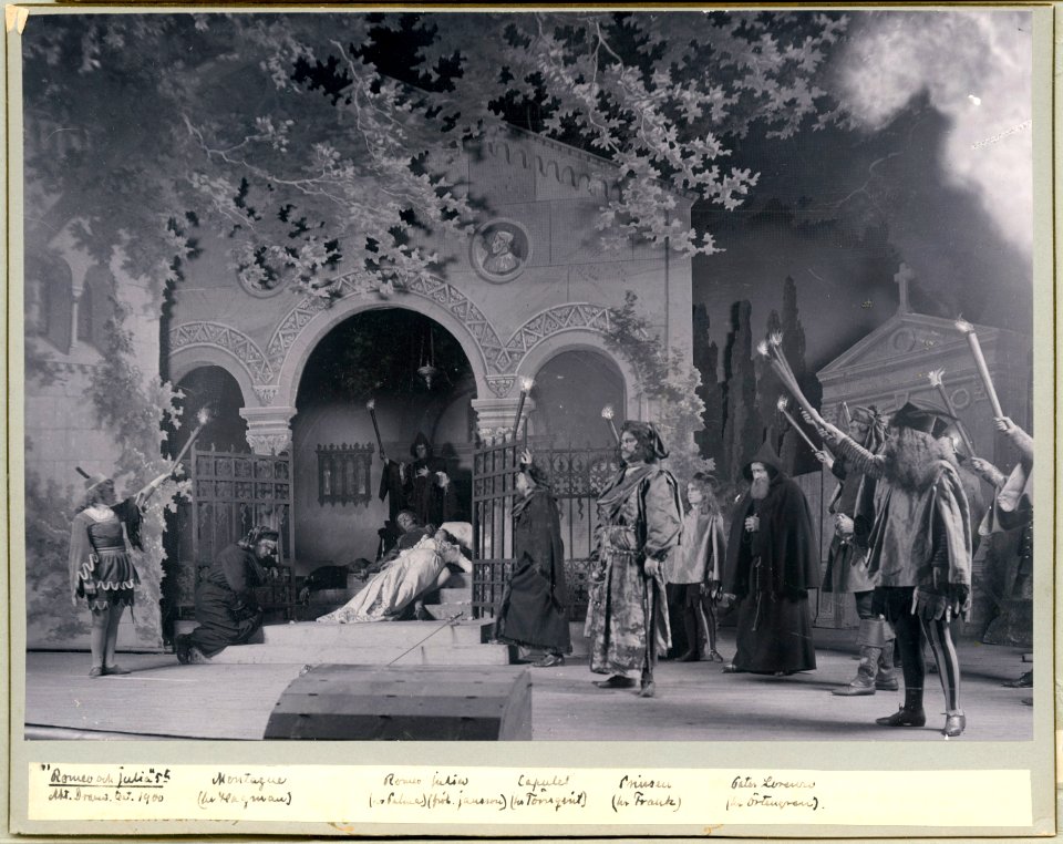 Romeo och Julia, Dramatiska teatern 1900. Föreställningsbild - SMV - H10 039