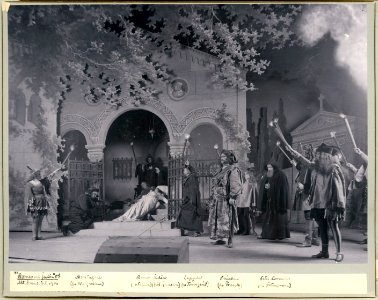 Romeo och Julia, Dramatiska teatern 1900. Föreställningsbild - SMV - H10 039