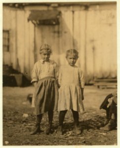 Rosie, (on the left) regular oyster shucker. A smaller one will be working soon. Varn and Platt Canning Co. LOC nclc.01006 photo