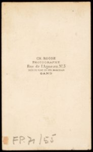 Roose, Charles - carte de visite, achterzijde photo